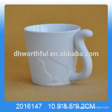 Atacado de alta qualidade caneca de porcelana com pintura de animais